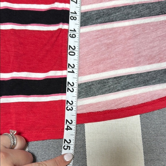Express Striped Red Maxi Dress Women's Size L - Picture 9 of 9